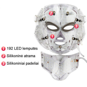 LED maska ​​na tvár a krk s fotonickou svetelnou terapiou Užsisakykite Trendai.lt 25