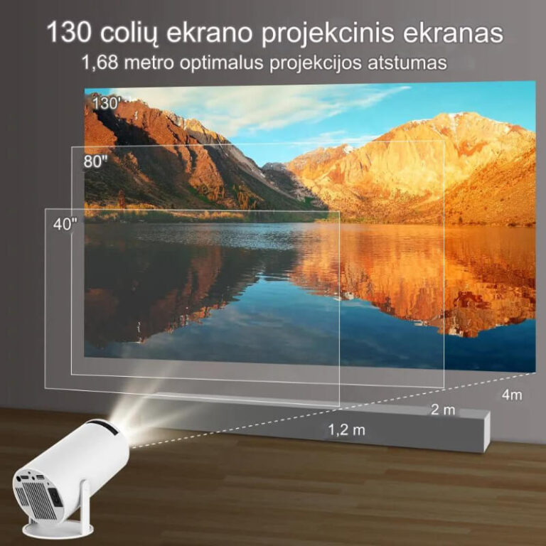 Inteligentný prenosný mini projektor 4k Užsisakykite Trendai.lt 9