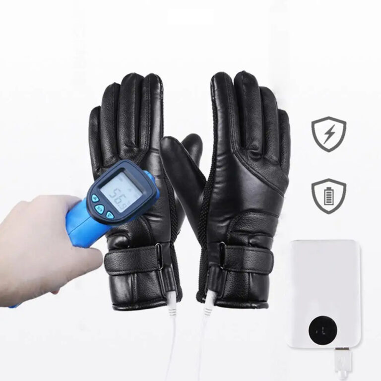Elektrické vyhrievané kožené rukavice Užsisakykite Trendai.lt 11