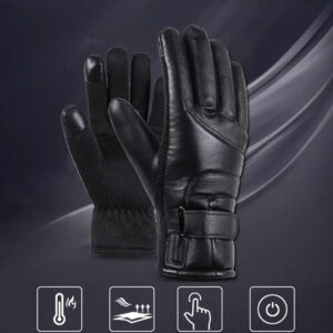 Elektrické vyhrievané kožené rukavice Užsisakykite Trendai.lt 14