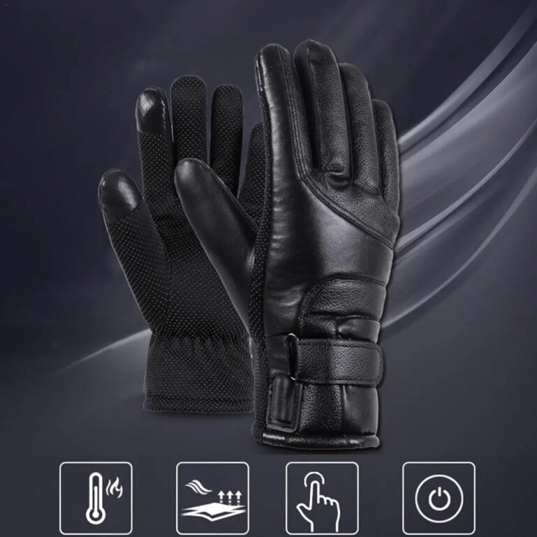Elektrické vyhrievané kožené rukavice Užsisakykite Trendai.lt 4