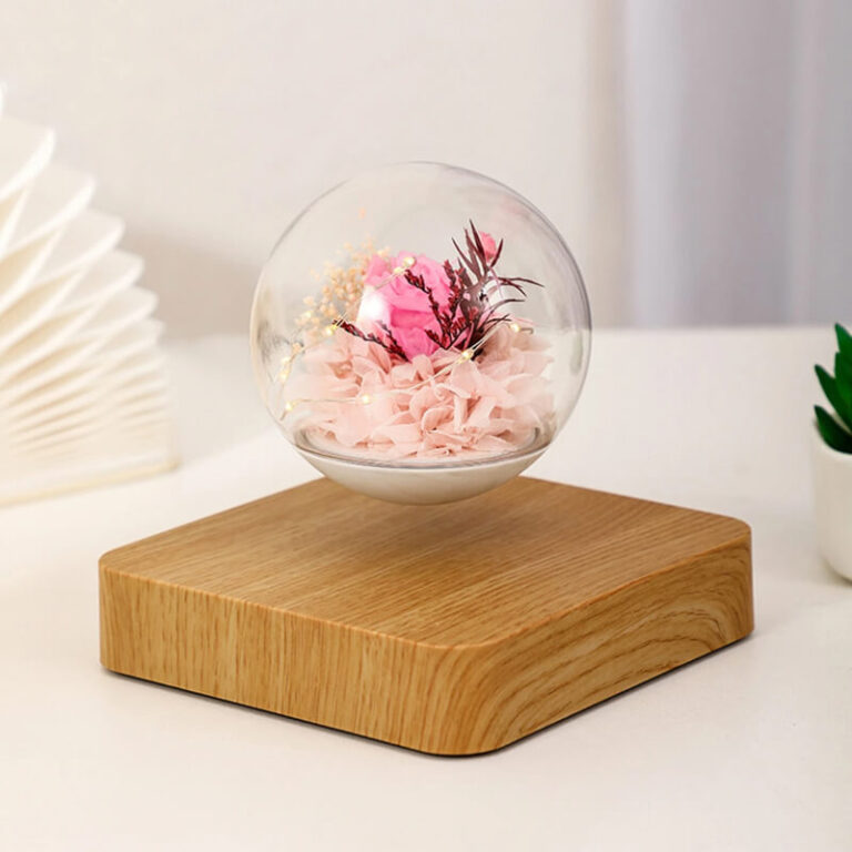 Magnetická levitujúca dekorácia – Lietajúca guľa s kvetom Užsisakykite Trendai.lt 6