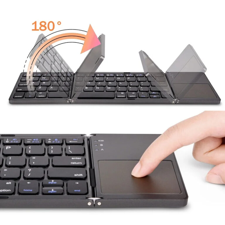 Mini skladacia bezdrôtová klávesnica s povrchom citlivým na dotyk Užsisakykite Trendai.lt 5