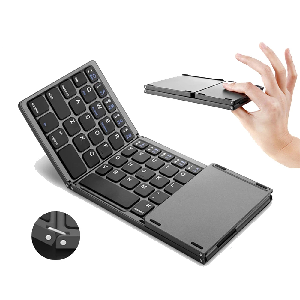 Mini skladacia bezdrôtová klávesnica s povrchom citlivým na dotyk Užsisakykite Trendai.lt