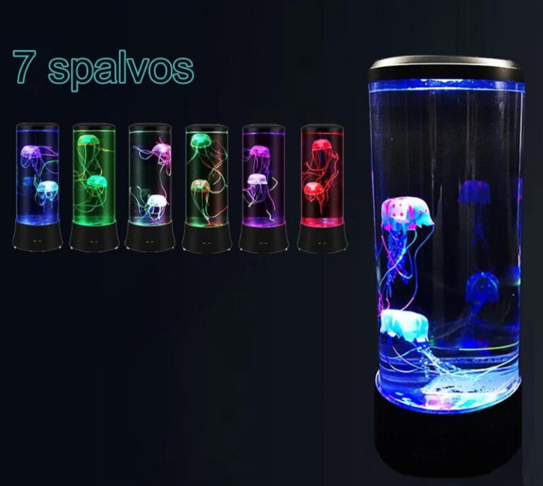 Prenosná nočná LED stolná lampa s imitáciou medúzy Užsisakykite Trendai.lt 8