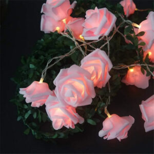 Romantická osvetlená girlanda žiaroviek v tvare prsteňov ruží Užsisakykite Trendai.lt 19