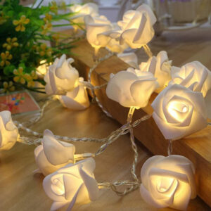 Romantická osvetlená girlanda žiaroviek v tvare prsteňov ruží Užsisakykite Trendai.lt 25
