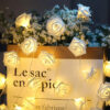 Romantická osvetlená girlanda žiaroviek v tvare prsteňov ruží Užsisakykite Trendai.lt 46