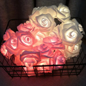 Romantická osvetlená girlanda žiaroviek v tvare prsteňov ruží Užsisakykite Trendai.lt 15