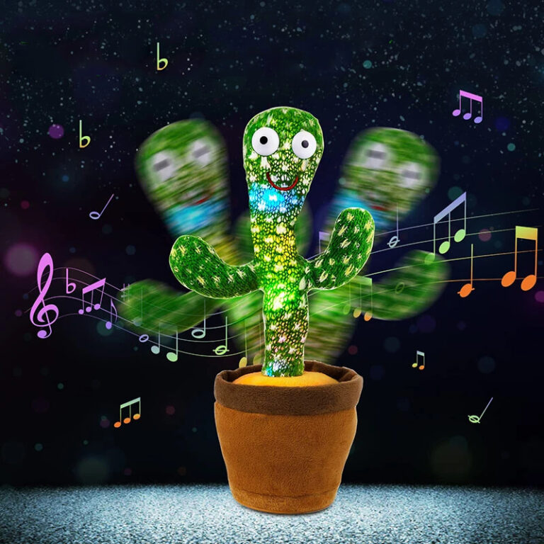 Tancujúci kaktus pre deti, plyšová hračka, ktorá spieva a opakuje slová Užsisakykite Trendai.lt 4