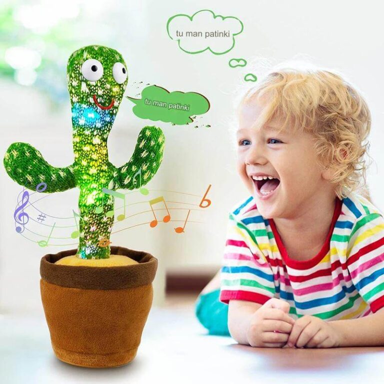 Tancujúci kaktus pre deti, plyšová hračka, ktorá spieva a opakuje slová Užsisakykite Trendai.lt 7