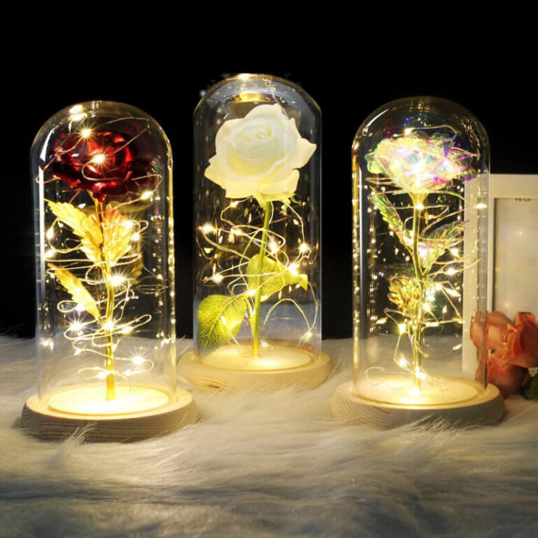 Dekoratívna lampa Svetelná ruža v skle Užsisakykite Trendai.lt 4