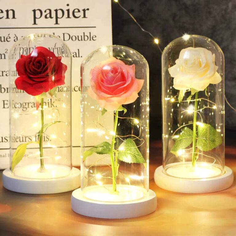 Dekoratívna lampa Svetelná ruža v skle Užsisakykite Trendai.lt 6