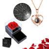Šperkovnica s ružou a náhrdelníkom so slovom Láska 100 jazykov Užsisakykite Trendai.lt 26