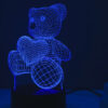 Nočná lampa s 3D efektom medveďa a diaľkovým ovládaním Užsisakykite Trendai.lt 26