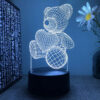 Nočná lampa s 3D efektom medveďa a diaľkovým ovládaním Užsisakykite Trendai.lt 25